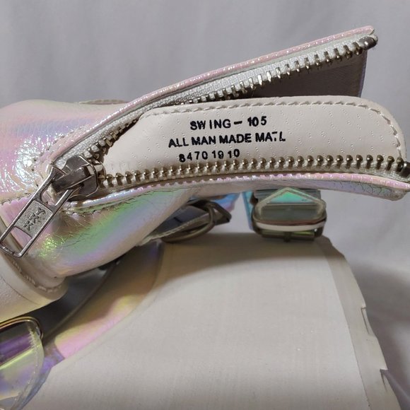 Demonia "Swing 105" Pearl Iridescent Vegan Leather Boot Great Condition - 8 - Picture 15 of 15